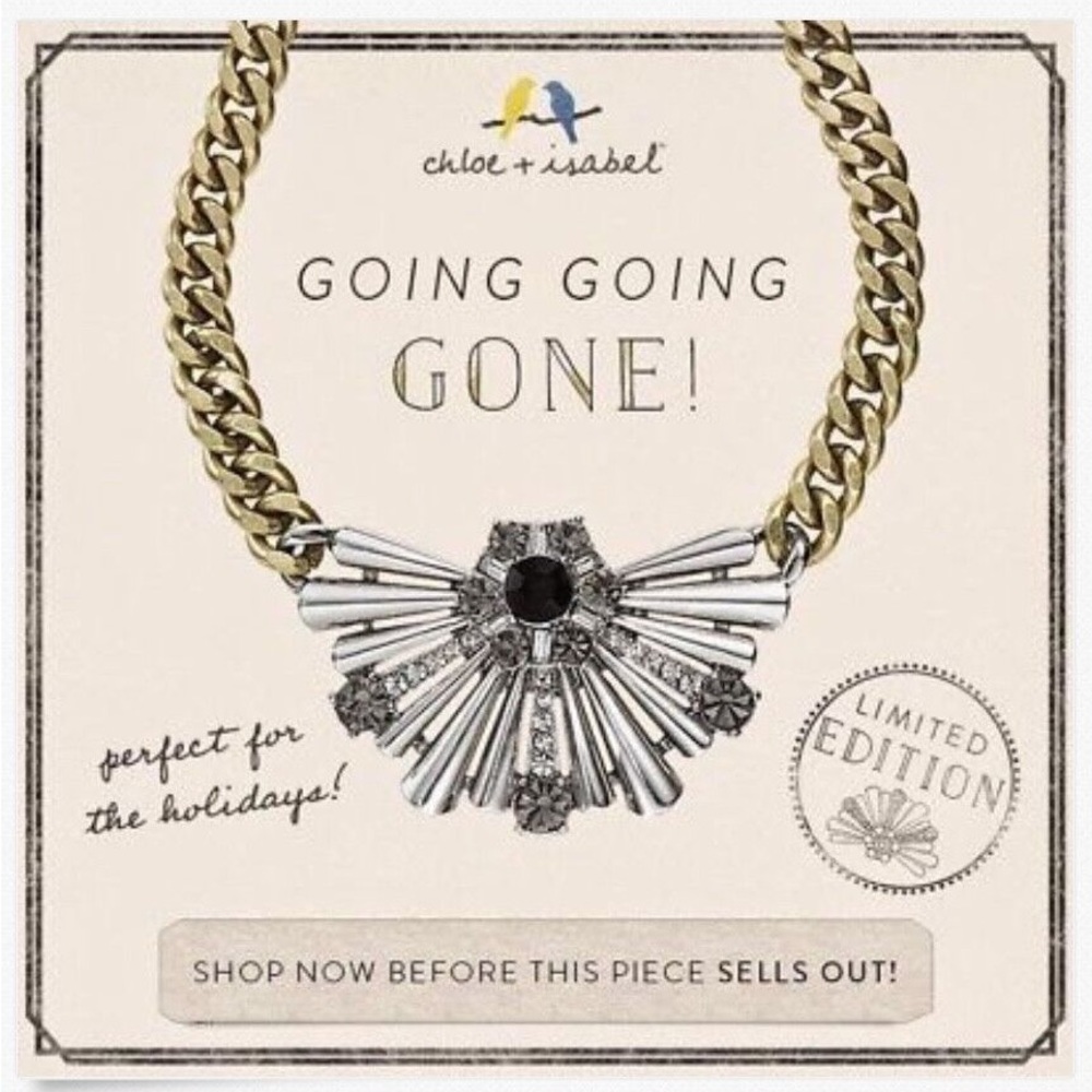 NWT Chloe + Isabel Deco Fanfare Statement Pendant Necklace